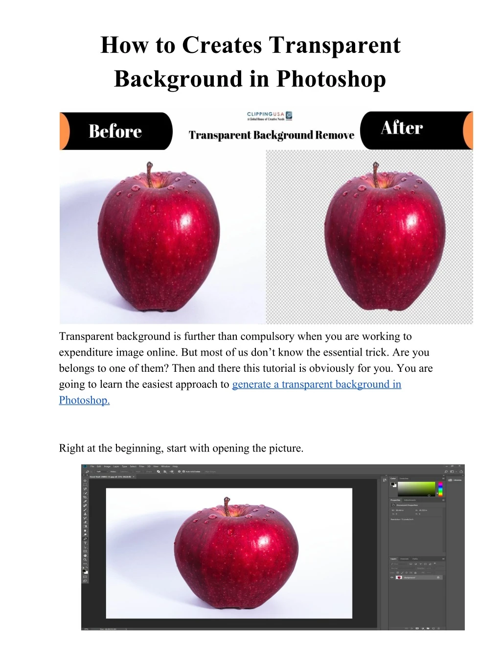 how to creates transparent background in photoshop