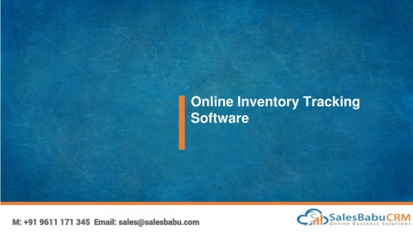 Online Inventory Tracking Software