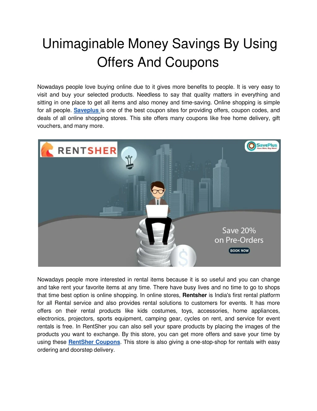unimaginable money savings by using offers and coupons