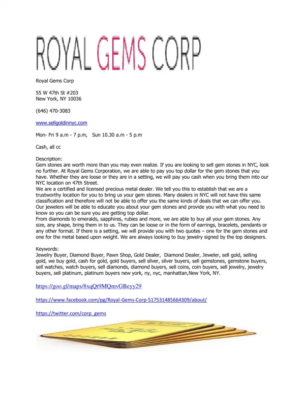 Royal Gems Corp