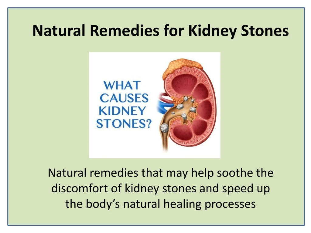 natural remedies for kidney stones