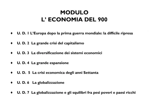 MODULO L ECONOMIA DEL 900