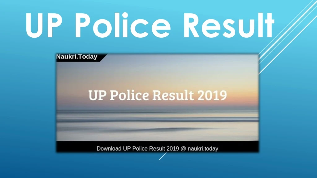 up police result