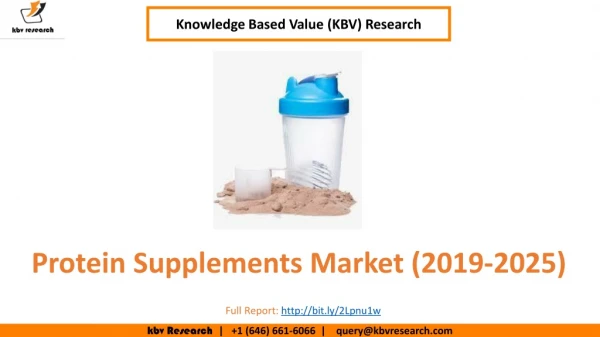 Protein Supplements Market Size- KBV Research