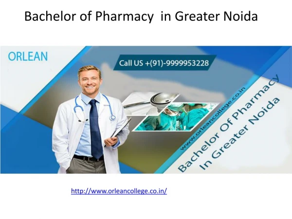 Bachelor of Pharmacy in Greater Noida