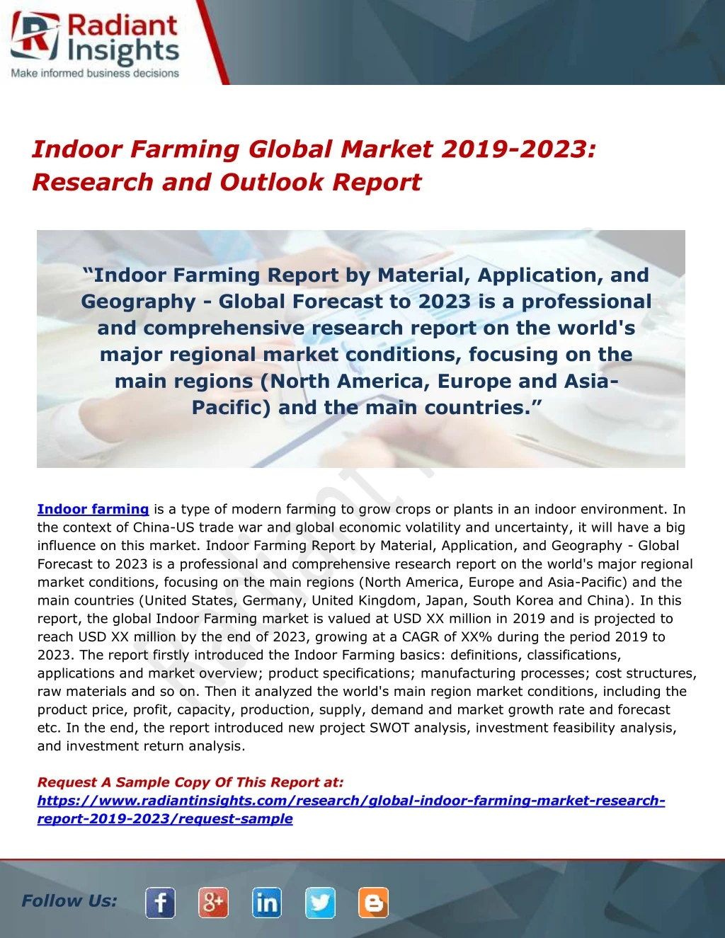 indoor farming global market 2019 2023 research