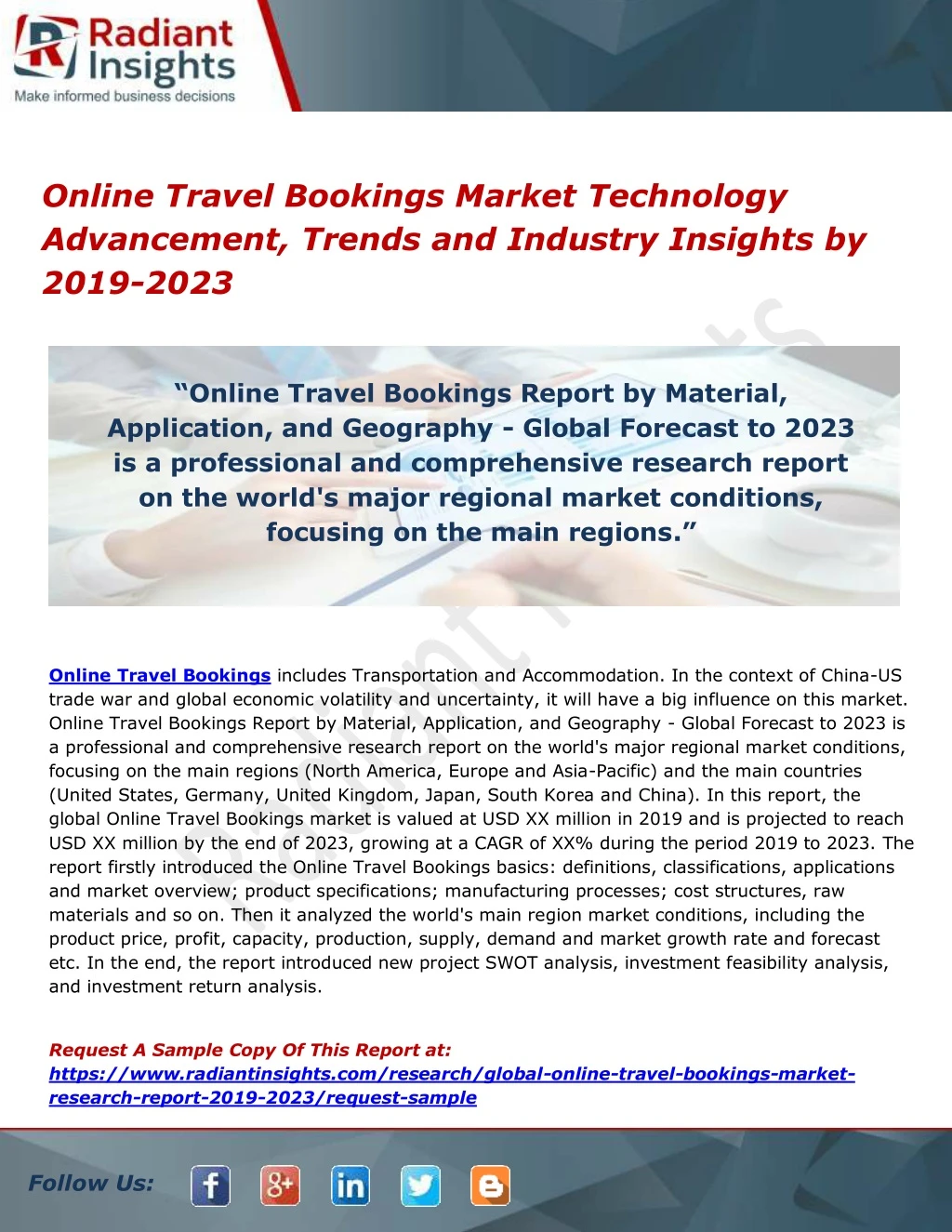 online travel bookings market technology