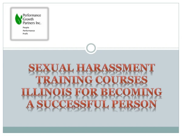Sexual harassment training courses Illinois