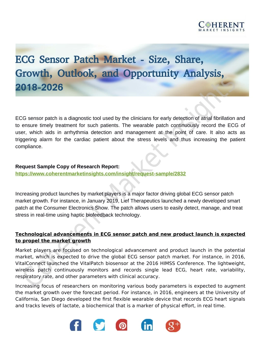 ecg sensor patch market size share ecg sensor