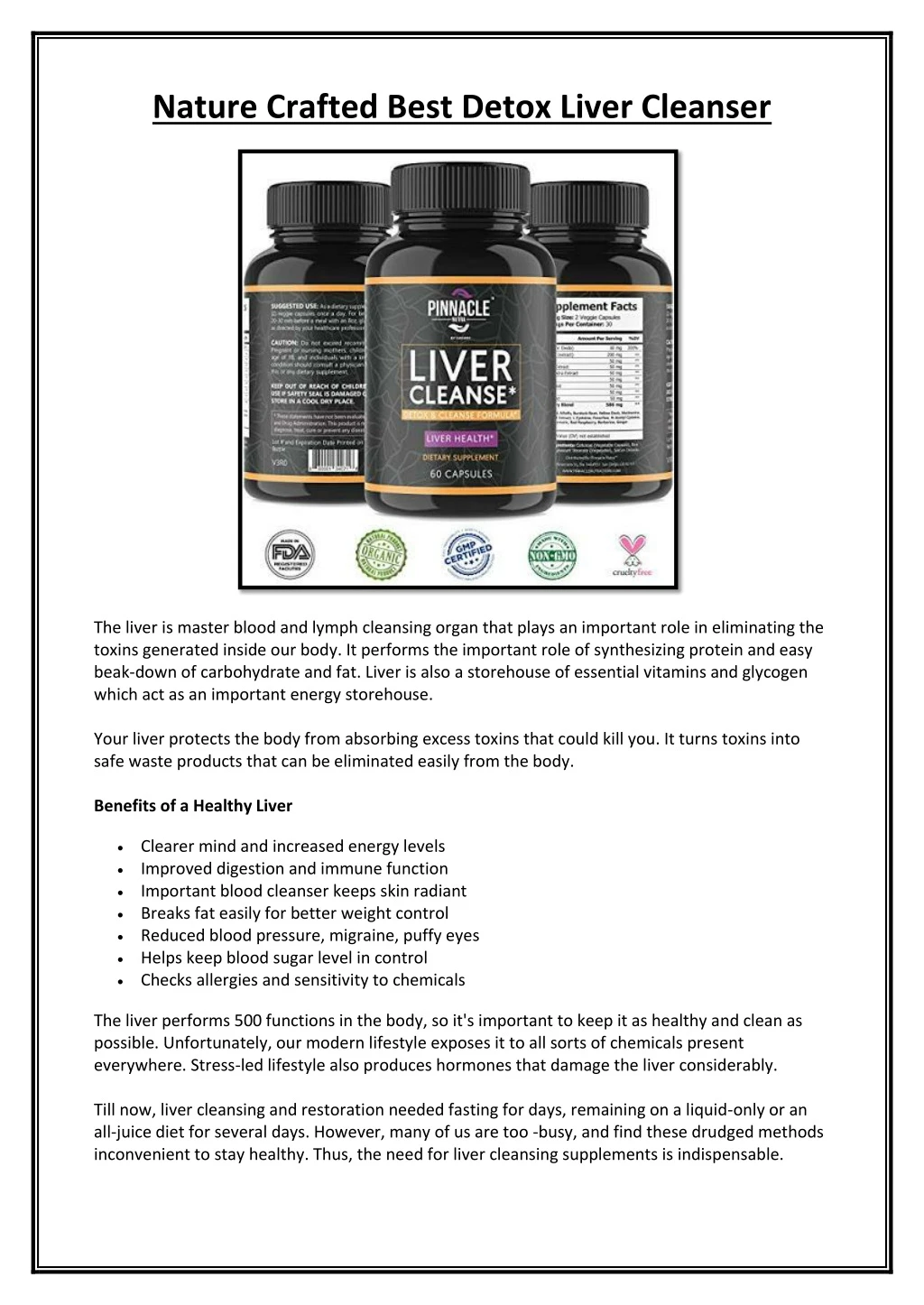 nature crafted best detox liver cleanser