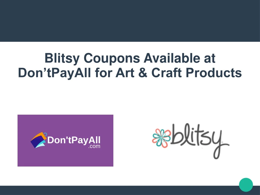 blitsy coupons available at don tpayall