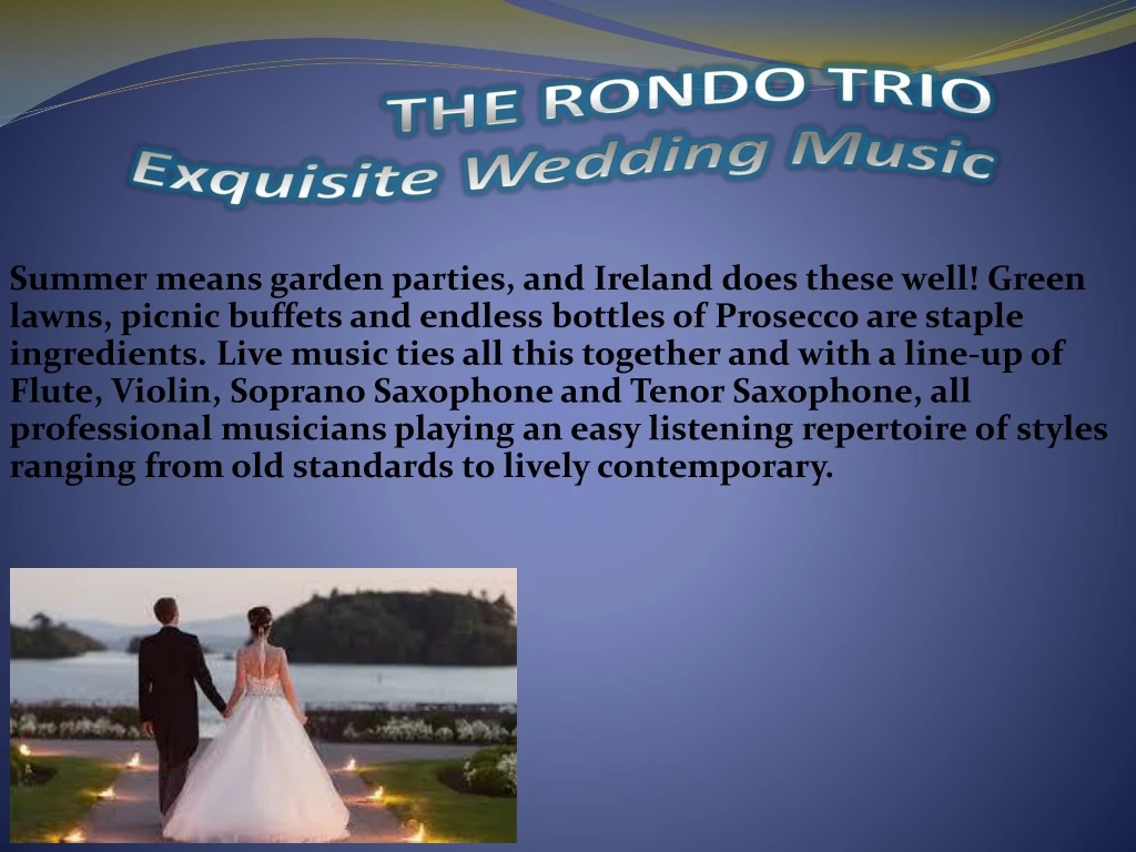 the rondo trio exquisite wedding music