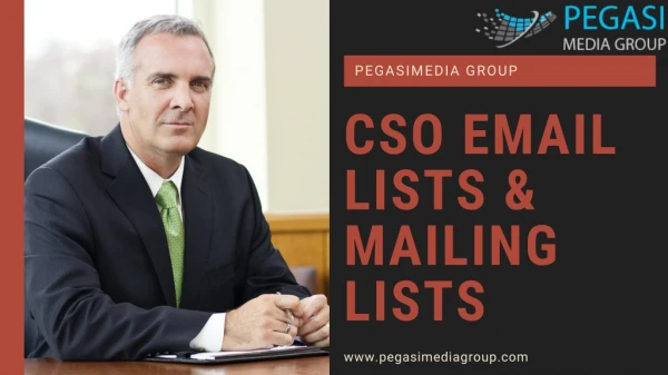 CSO Email Lists | CSO Mailing Lists | CSO Email Database in USA