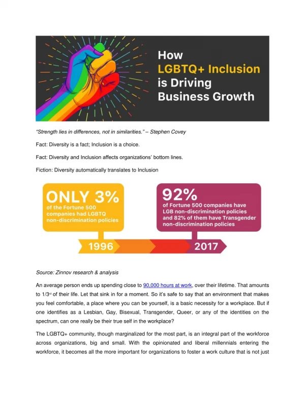 Why LGBTQ inclusion in the work space is a business imperative