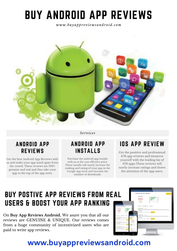 Buy Android App Reviews