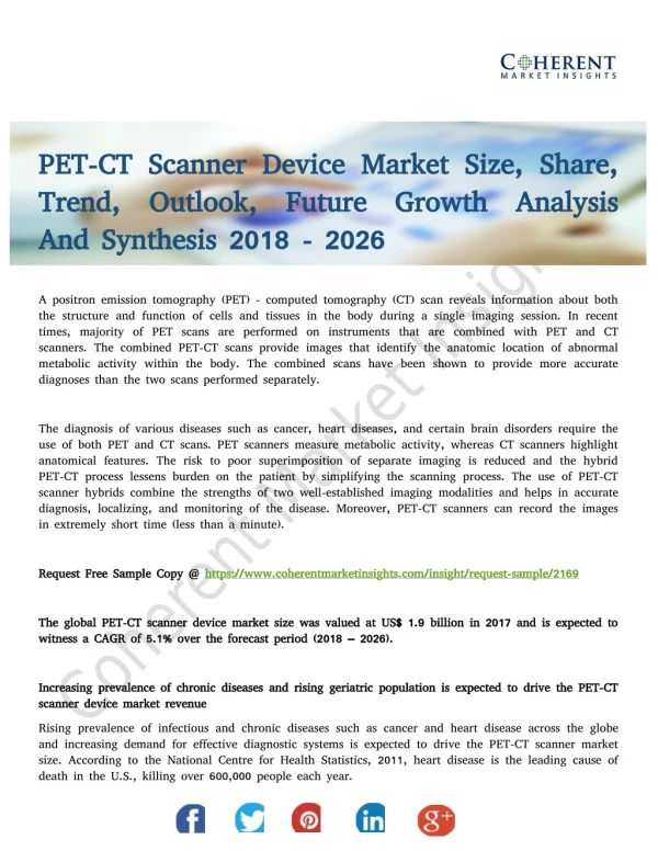 PET-CT Scanner Device Market Growth Prospects Analysis - 2026