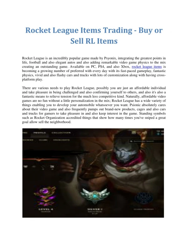 Rocket League items - Buy &amp; Sell Rocket League items