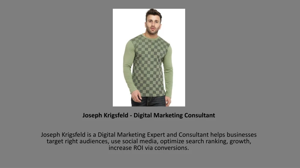 joseph krigsfeld digital marketing consultant