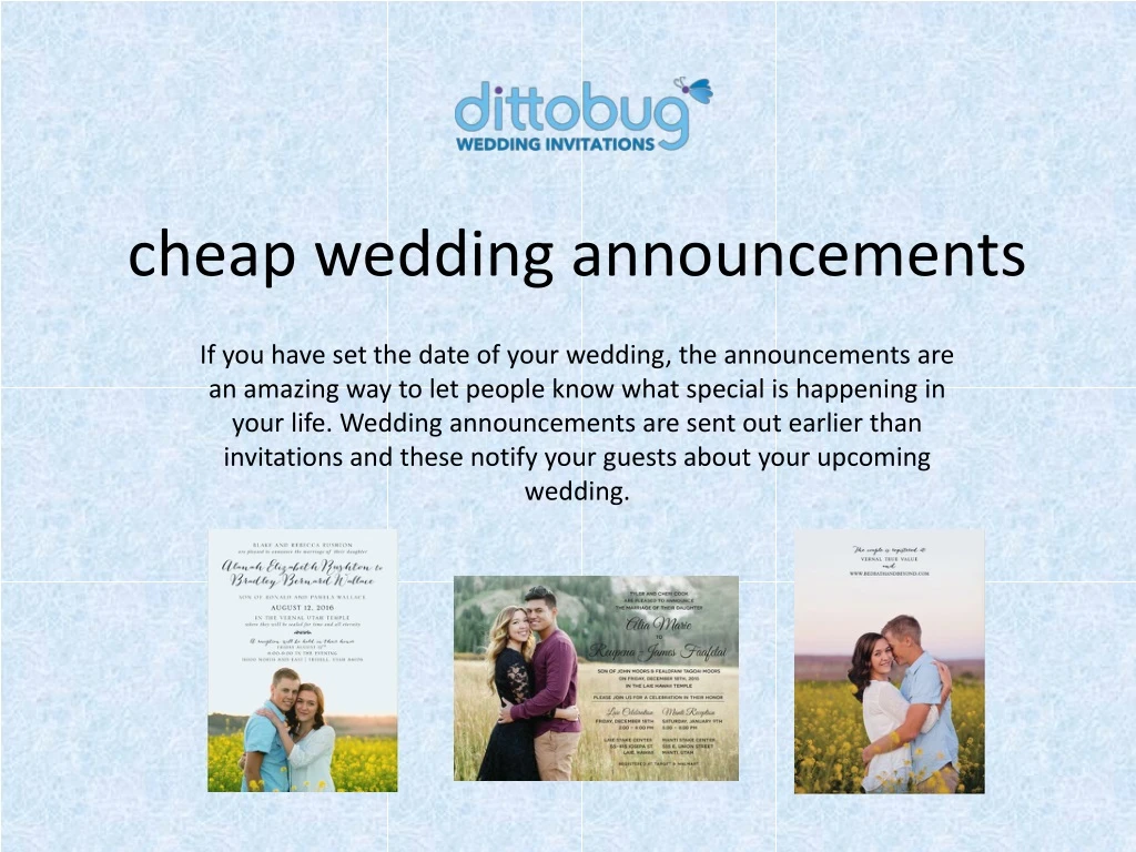 cheap wedding announcements