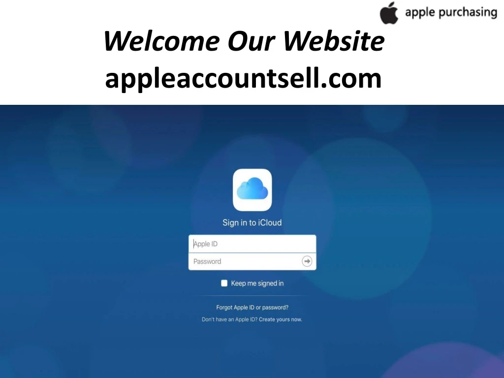 welcome our website appleaccountsell com