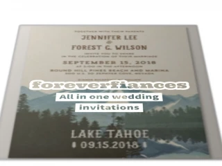 Green wedding invitations, Rustic wedding invitations, Plantable wedding favors - slide 1