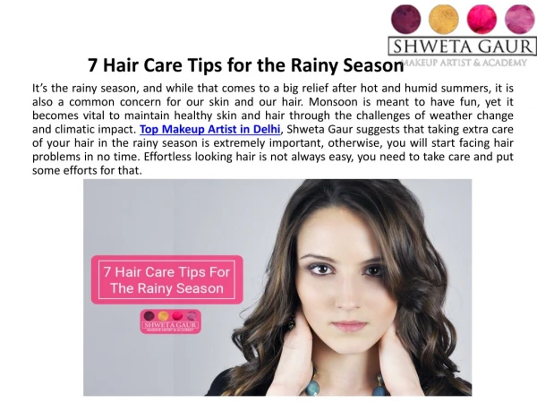 7 Hair Care Tips for the Rainy Season