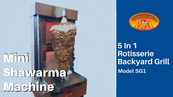 5 In 1 Rotisserie Backyard Grill- Mini Shawarma Machine