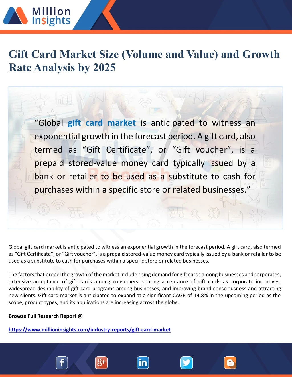 gift card market size volume and value and growth