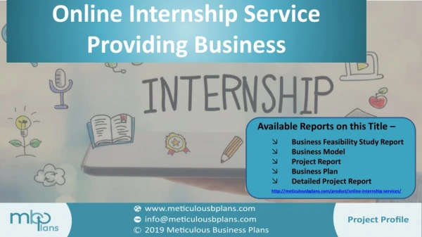 Online Internship Services Providing Business