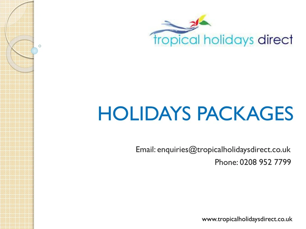 holidays packages