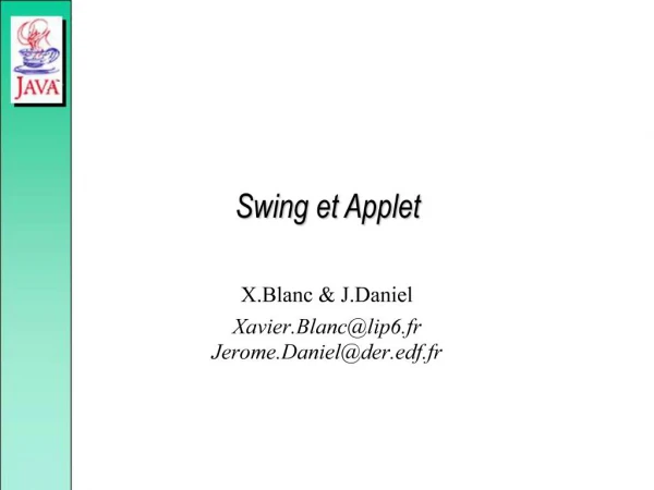 Swing et Applet