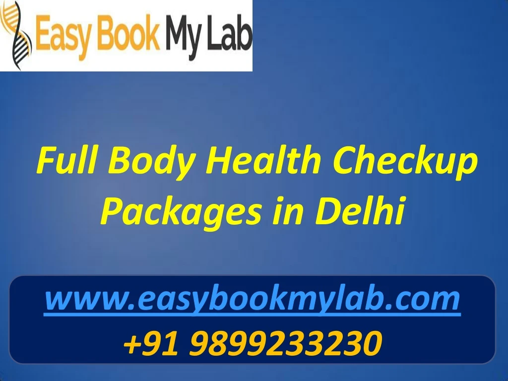 full body health checkup packages in delhi