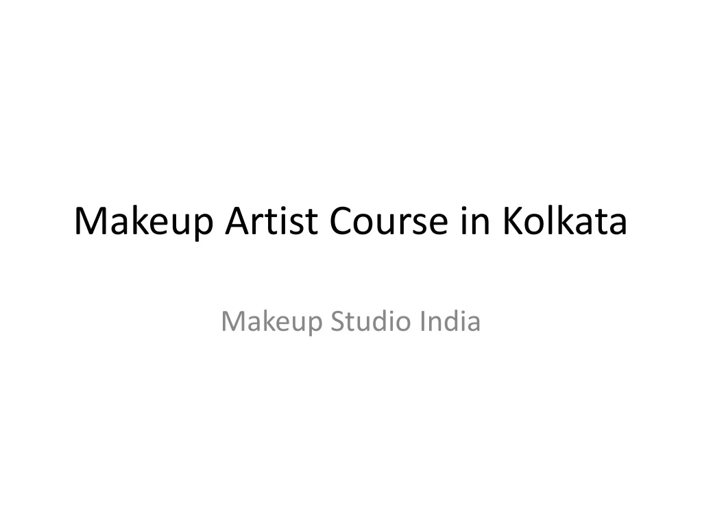 makeup artist course in kolkata