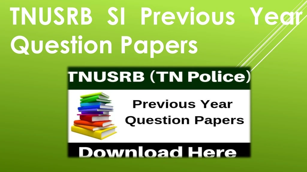 tnusrb si previous year question papers