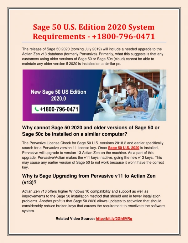 Sage 50 U.S. Edition 2020 System Requirements - 1800-796-0471