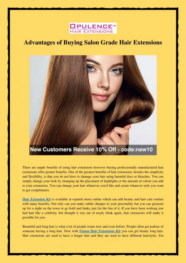 Advantages of Buying Salon Grade Hair Extensions
