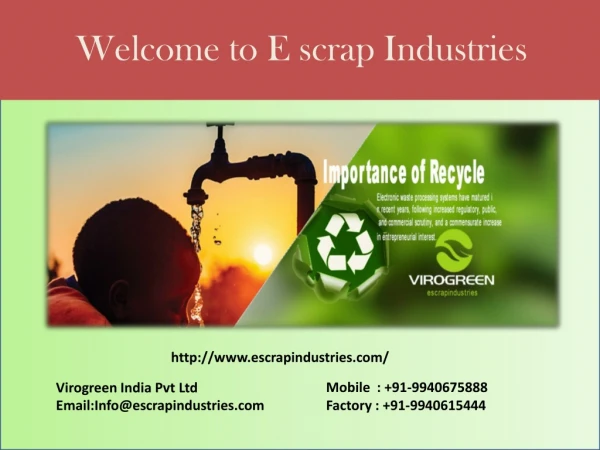 Scrap recycling industries in bangalore