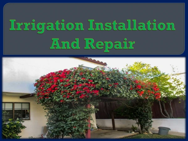 Irrigation Installation And Repair