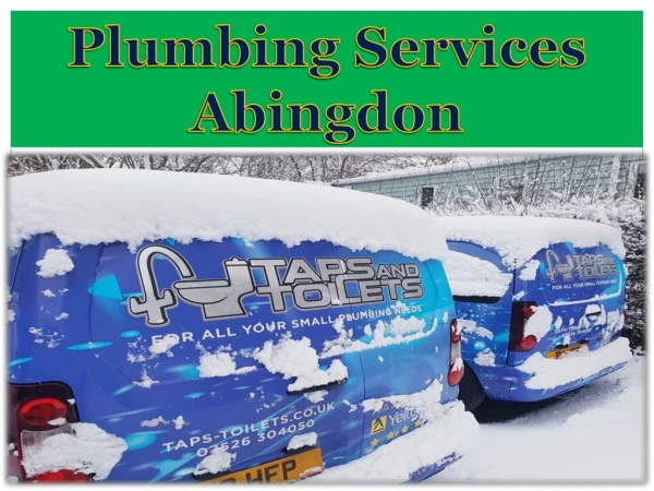Plumbing Services Abingdon