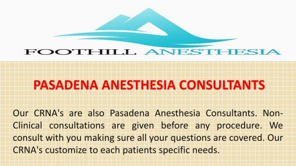 Pasadena Anesthesia Consultants