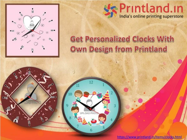 Get Personalized clocks with Name and Text