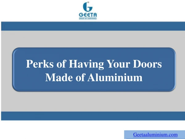 Perks of Having Your Doors Made of Aluminium