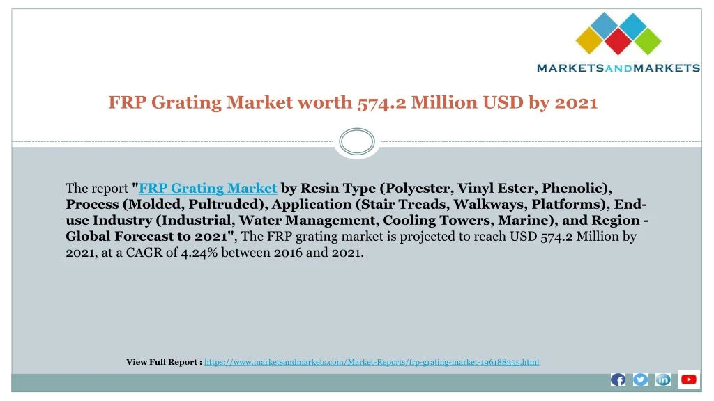 frp grating market worth 574 2 million usd by 2021