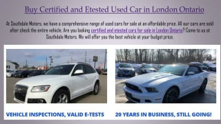 Cheap Used Cars London Ontario
