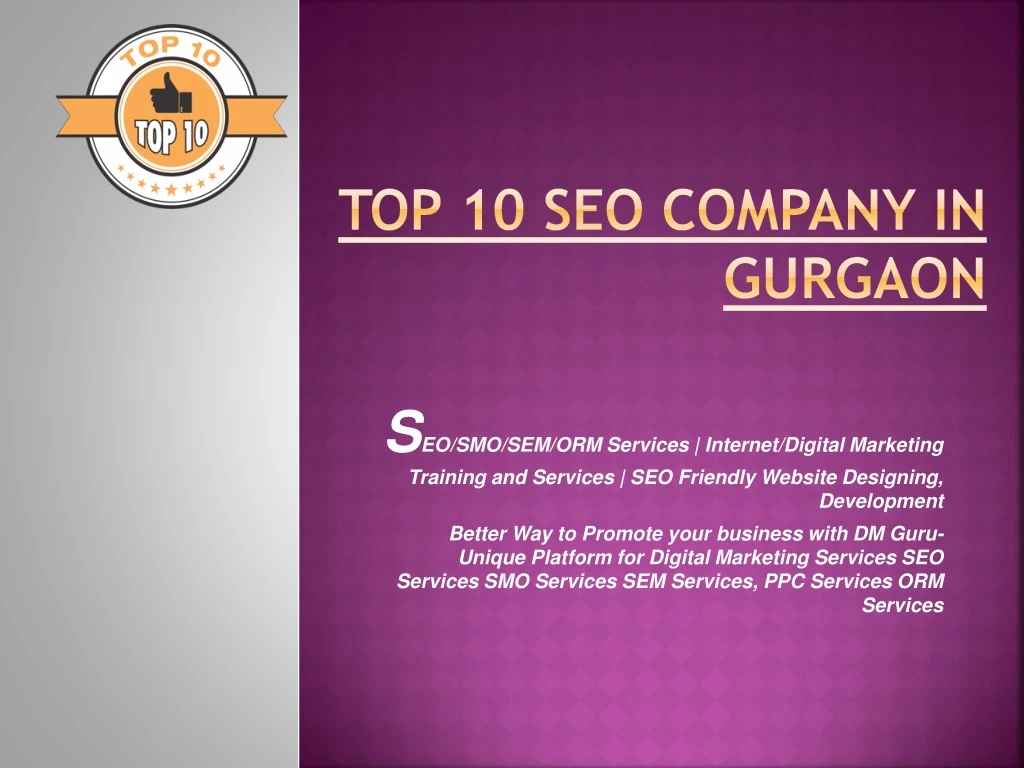 top 10 seo company in gurgaon