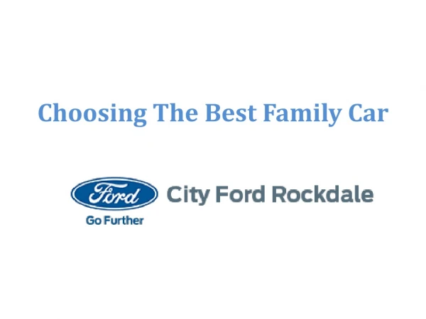 Choosing The Best Family Car