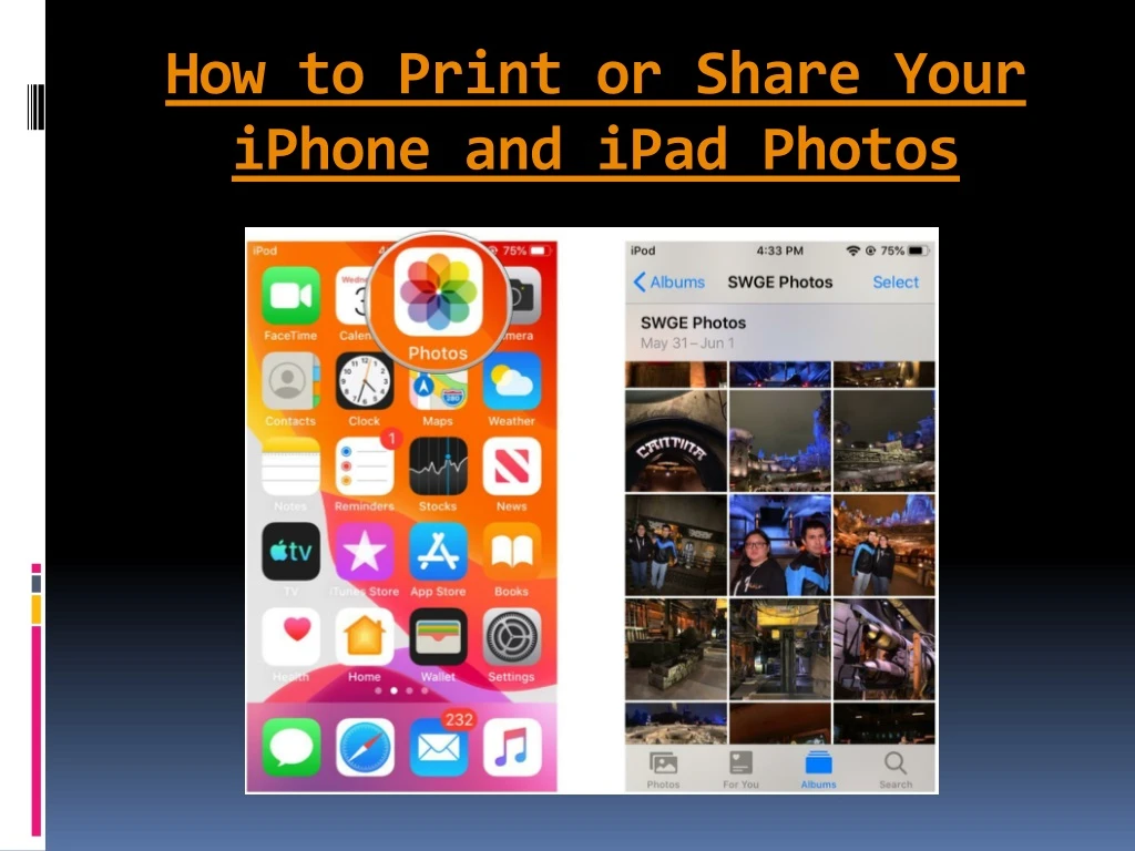 how to print or share your iphone and ipad photos