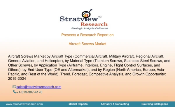 Aircraft screws market | Trends & forecast