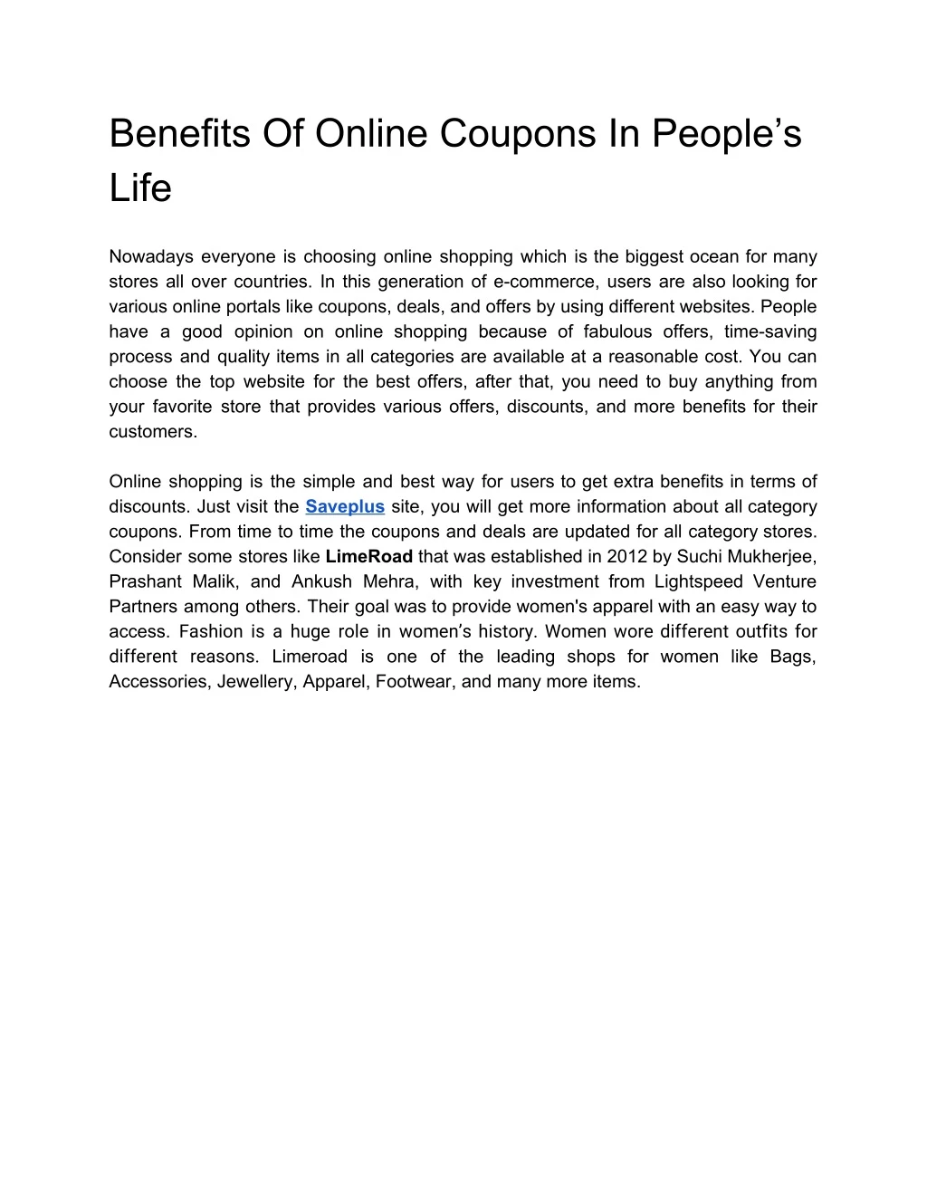 benefits of online coupons in people s life