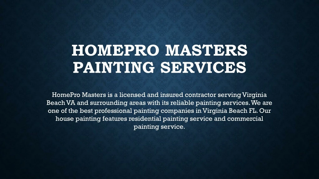 homepro masters painting services